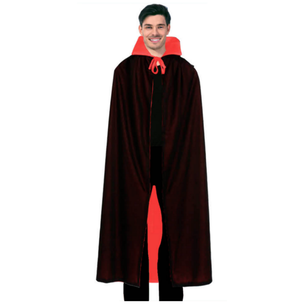 Gothic Red and Black Vampire Cape for Halloween Costume Parties