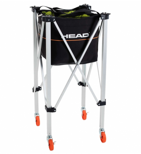 HEAD 120-Ball Portable Tennis Training Cart with Foldable Basket for Coaches and Players