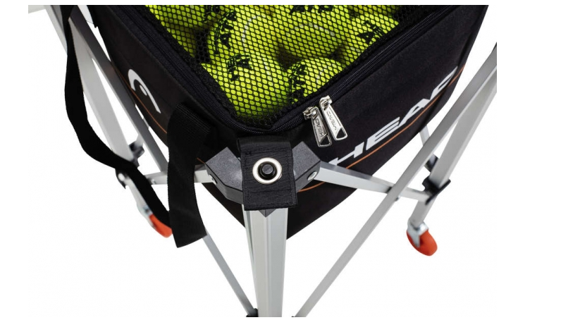 HEAD 120-Ball Portable Tennis Training Cart with Foldable Basket for Coaches and Players