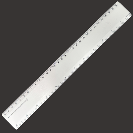 50 Pack Eco-Friendly Biodegradable 30cm Corn Starch Rulers - White School Office Supplies