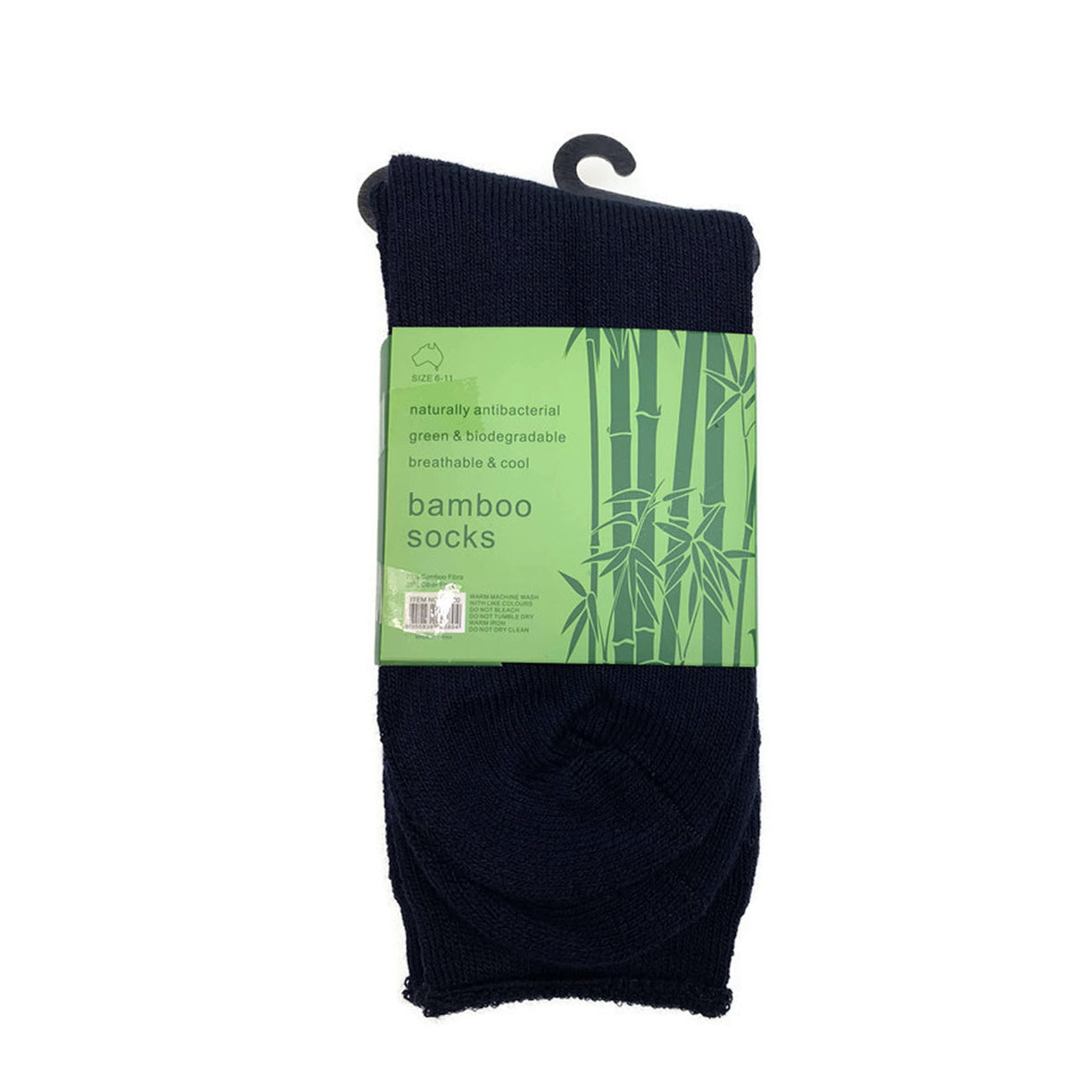 3 Pairs PREMIUM BAMBOO SOCKS Mens Heavy Duty Thick Work Socks Cushion BULK - Navy Blue - 11-14