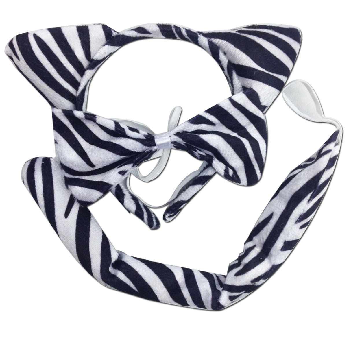 Zebra-Inspired 3-Piece Costume Set for Halloween and Dress Up Events