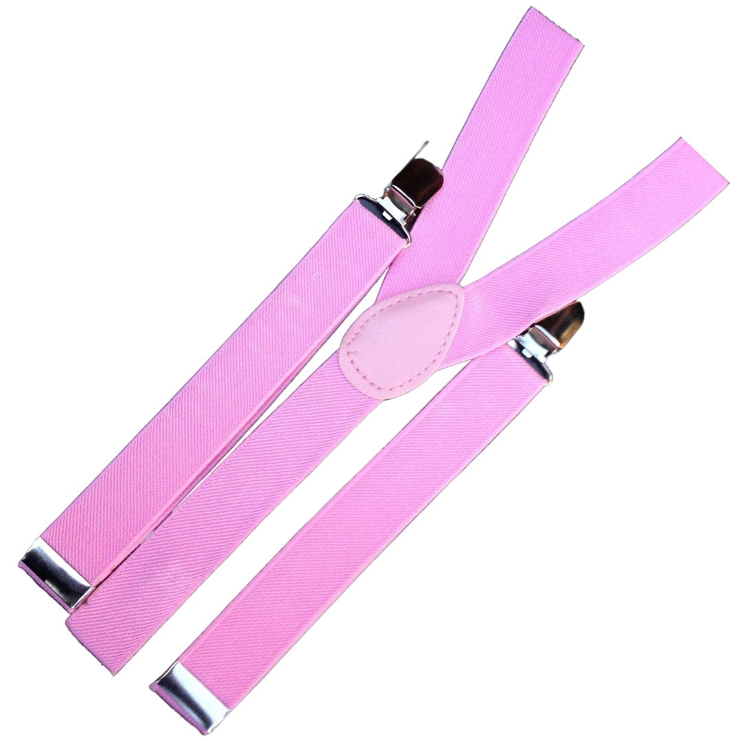 Elegant Lilac Adjustable Men's Suspenders - 3 Pack Clip-On Elastic Braces for Formal Occasions