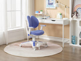 Adjustable Blue Ergonomic Study Desk and Chair Set for Kids