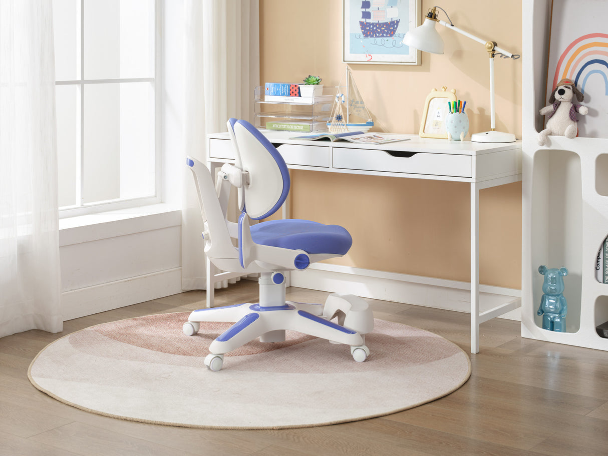 Adjustable Blue Ergonomic Study Desk and Chair Set for Kids