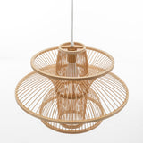 Aurora Natural Hand-Woven Bamboo 3-Layer Pendant Lamp Light