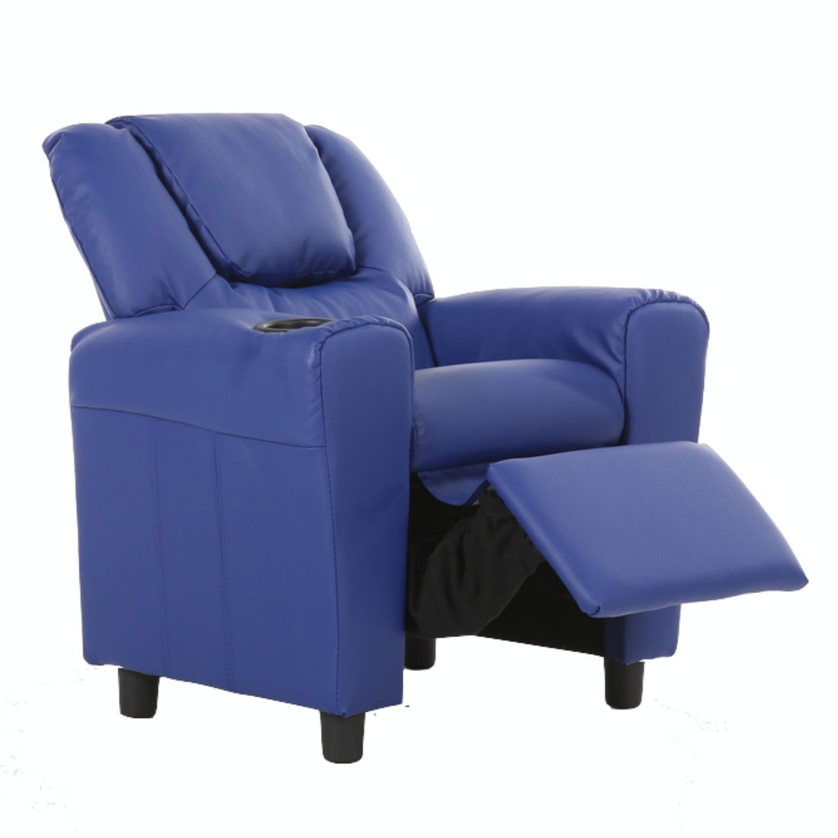 William Kids Recliner Armchair - Comfortable Lounge Sofa for Children in Blue