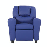 William Kids Recliner Armchair - Comfortable Lounge Sofa for Children in Blue