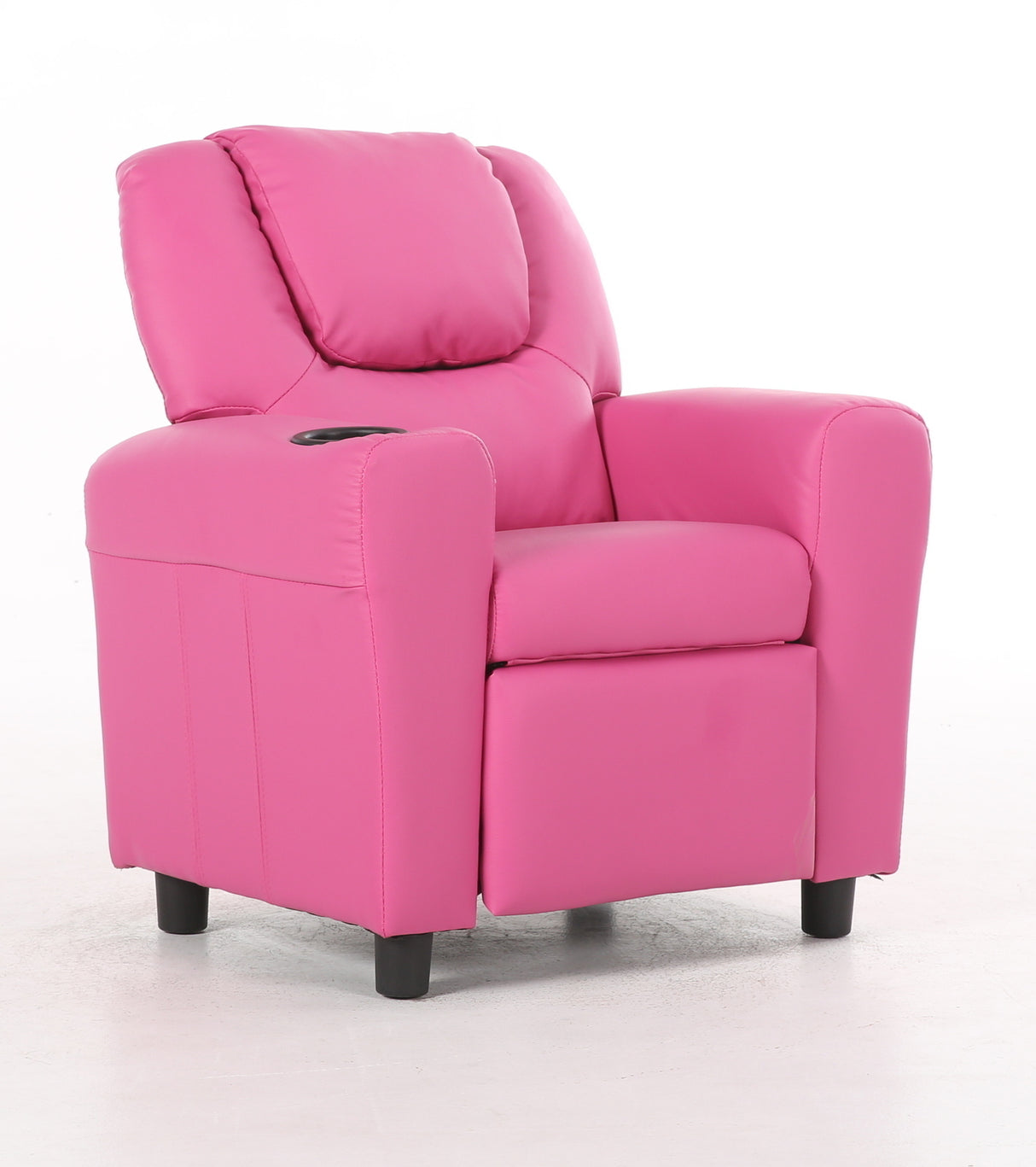 Set of 2 Pink Kids Recliner Armchairs - Oliver Children's Lounge Sofa