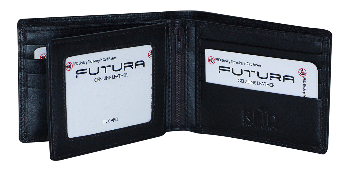 Futura Men's Harrison RFID Black Leather Wallet with Gift Box