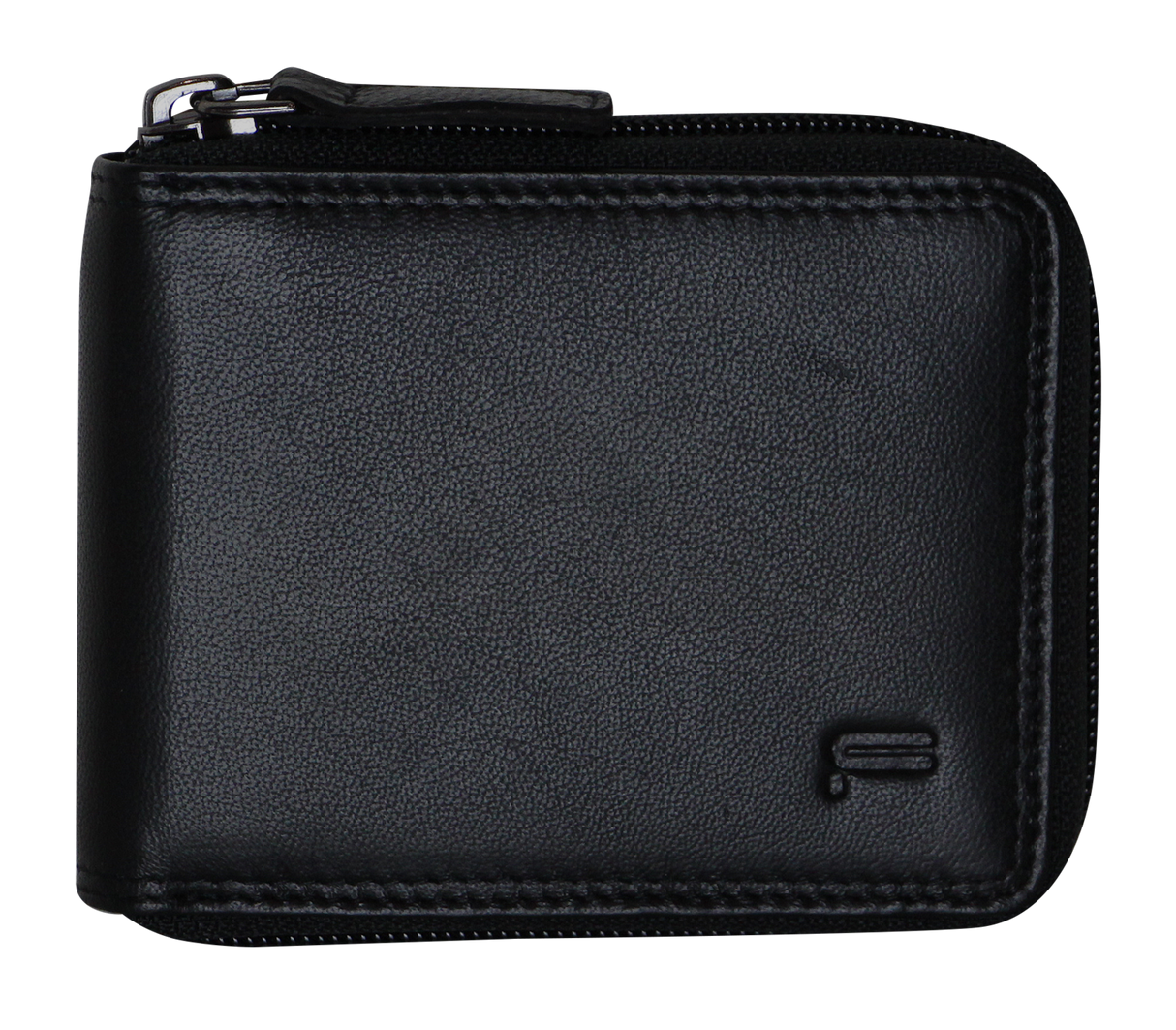 Futura Men's RFID Leather Wallet with Zip Closure - Black Gift Edition