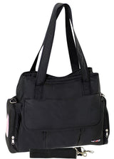 Stylish Black FIB Baby Diaper Tote Bag for Moms – Travel-Friendly Changing Essentials