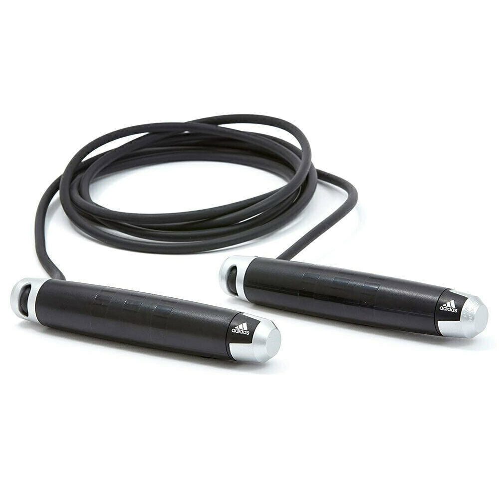 Adidas Adjustable 3m Skipping Rope for Boxing and Fitness Training - Black