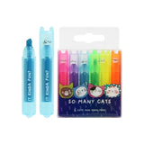 Whimsical Cat-Inspired Scented Mini Highlighters Set of 6