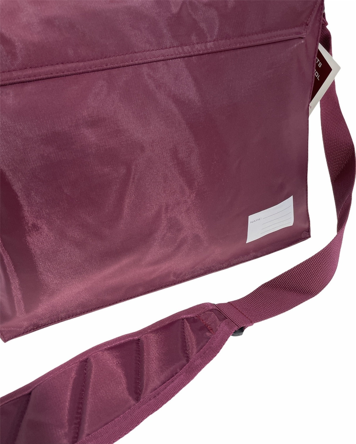 Leuts Tote Library Shoulder Bag School Book Books Carry Storage Messenger - Maroon