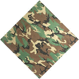 BANDANA Paisley 100% COTTON Head Wrap Durag Bandanna Summer Biker Scarf Mask - Army Camouflage