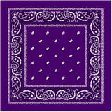 BANDANA Paisley 100% COTTON Head Wrap Durag Bandanna Summer Biker Scarf Mask - Purple