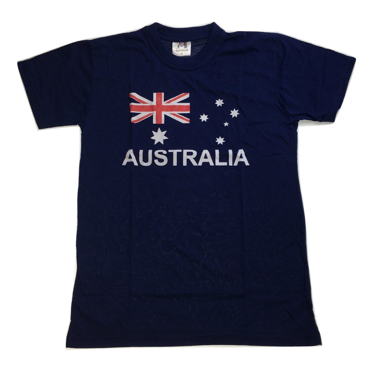 Adult AUSTRALIAN T Shirt Australia Day 100% COTTON Souvenir Tee Top Flag - Blue - Large