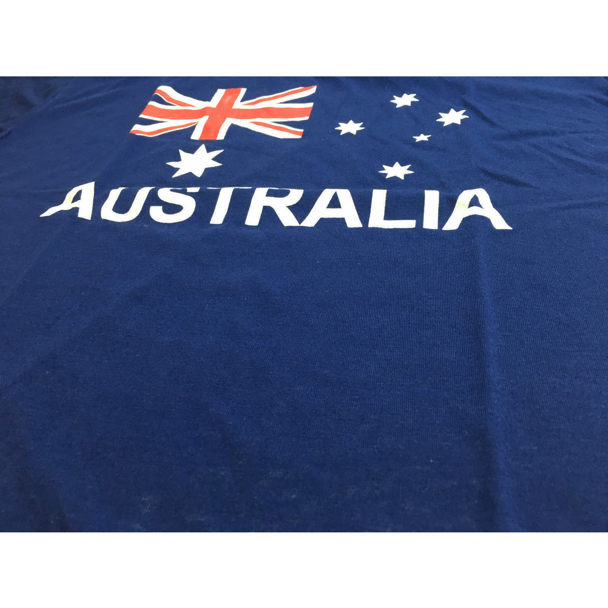 Adult AUSTRALIAN T Shirt Australia Day 100% COTTON Souvenir Tee Top Flag - Blue - Large