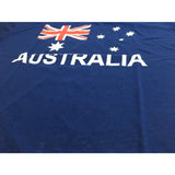 Adult AUSTRALIAN T Shirt Australia Day 100% COTTON Souvenir Tee Top Flag - Blue - Large