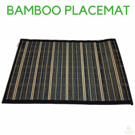 Natural Bamboo Placemats for Dining Table Decor - Eco-Friendly Party Set 45x30cm