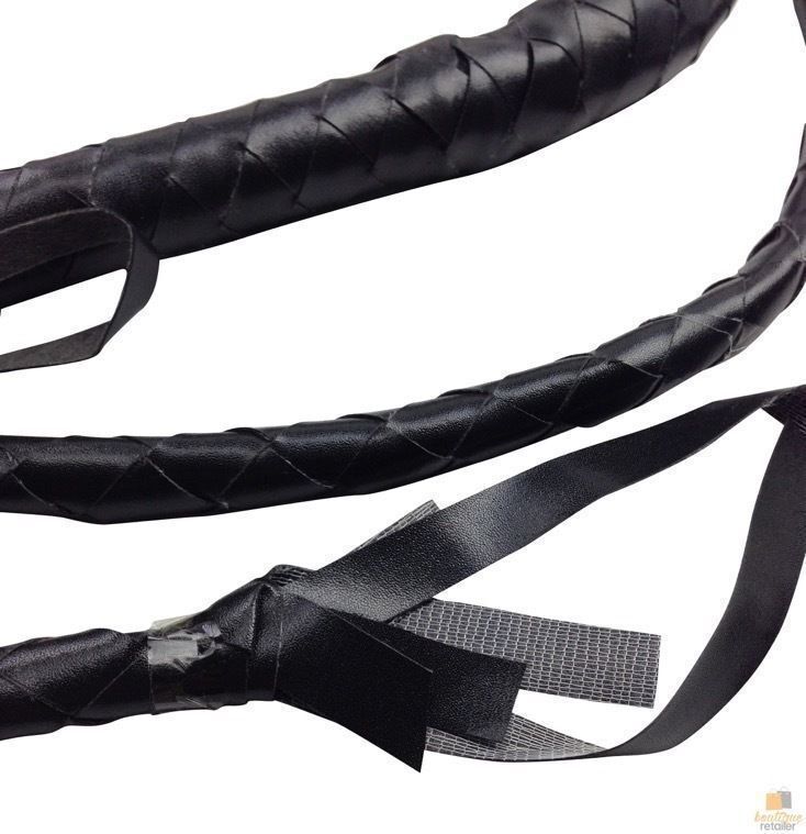 Faux Leather Cowboy Riding Whip Costume Accessory - 180cm Fancy Dress