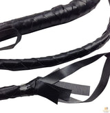 Faux Leather Cowboy Riding Whip Costume Accessory - 180cm Fancy Dress - Side View