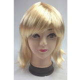 Chic Straight Blonde Bob Wig with Fringe for Themed Parties and Cosplay - Women's Costume Accessory - Close-Up Angle