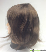 Chic Short Brown Bob Wig with Bangs - Ideal for Cosplay and Themed Events - Side View