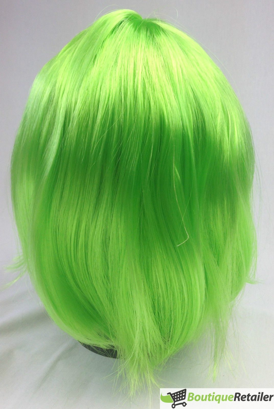 Vibrant Green Fringe Bob Wig - Ideal for Women's Cosplay and Themed Parties