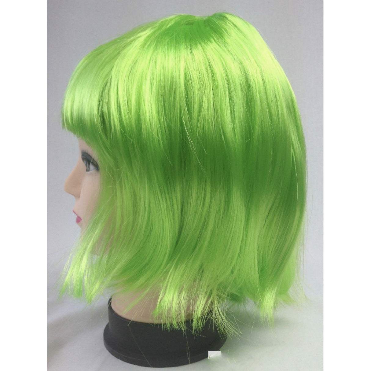 Vibrant Green Fringe Bob Wig - Ideal for Women's Cosplay and Themed Parties