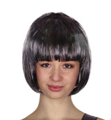 Chic Grey Bob Wig with Bangs for Costume Parties and Cosplay - Women’s Fancy Dress Accessory