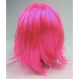 Vibrant Hot Pink Bob Wig with Straight Fringe - Ideal for Cosplay and Themed Parties