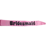 Pink Satin Sash for Bridal Party - Bride-To-Be Accessory for Hens Night