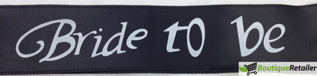 Bride-To-Be Satin Sash for Hen's Night - Perfect Celebration Accessory (Black)