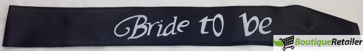 Bride-To-Be Satin Sash for Hen's Night - Perfect Celebration Accessory (Black)