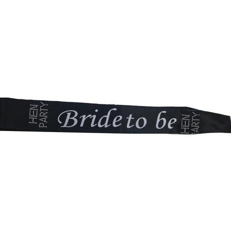 Bridal Satin Sash for Bachelorette Party - Future Mrs. (Black)