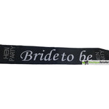 Bridal Satin Sash for Bachelorette Party - Future Mrs. (Black)