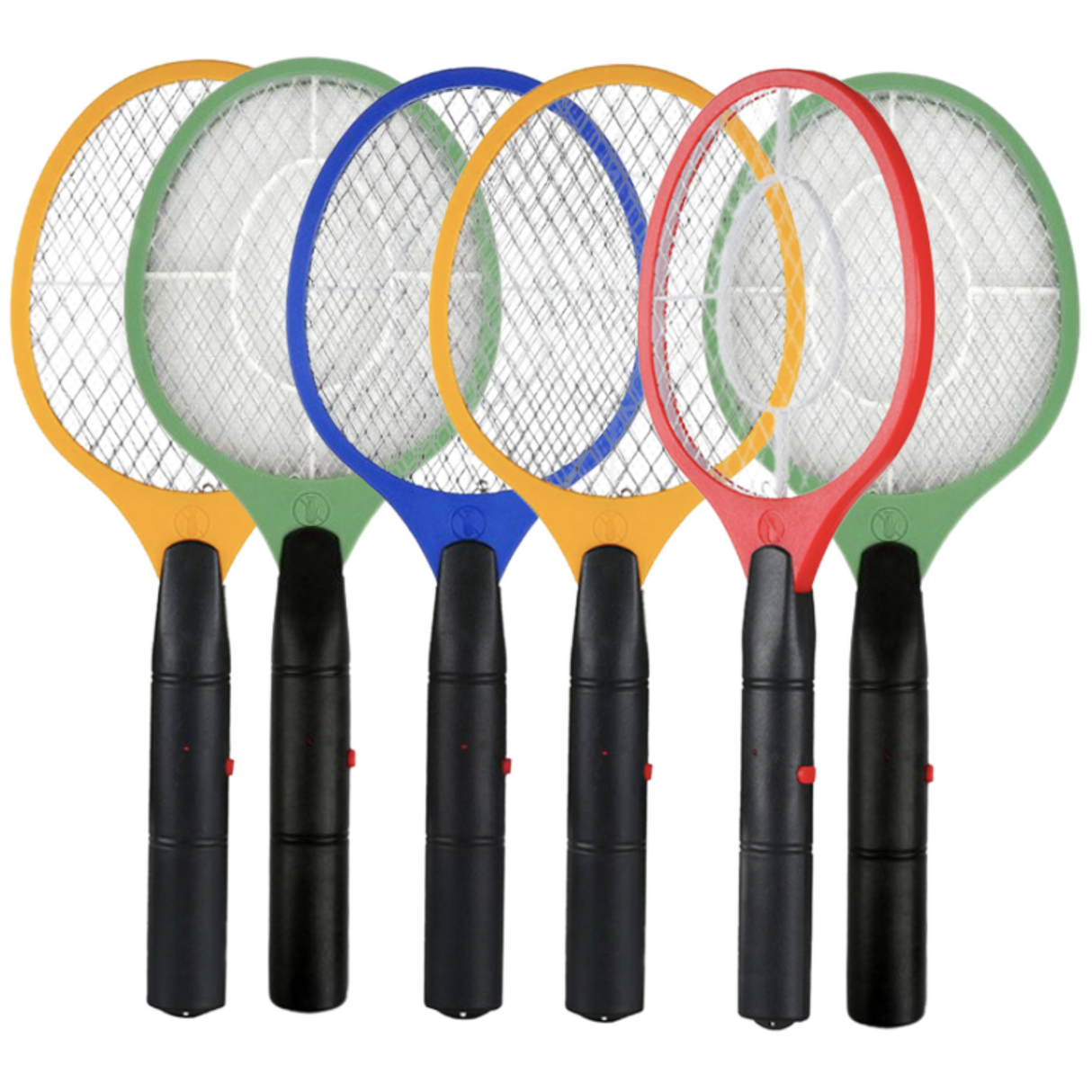 6-Pack Electric Bug Zapper Racket - Mosquito and Insect Swatter for Indoor and Outdoor Use