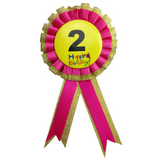 Kids' Birthday Party Rosette Badge with Ribbon - Fun Celebration Favour