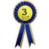 Kids' Birthday Badge Award Ribbon Rosette - Fun Party Favor for Celebrations