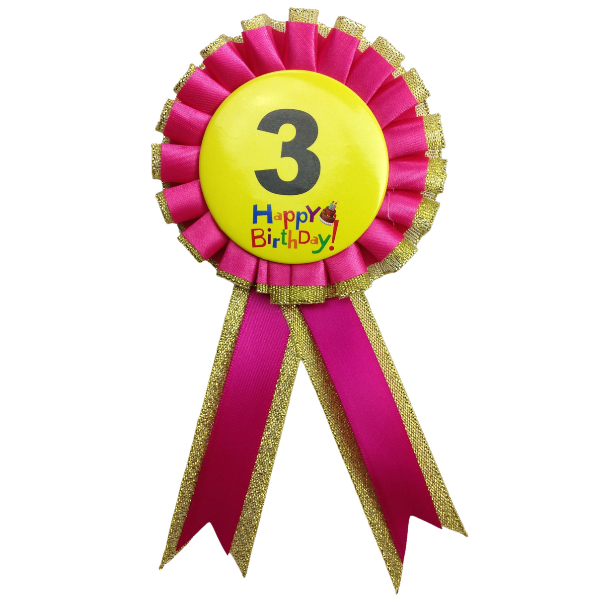 Kids' Birthday Celebration Rosette Badge Award - Fun Party Favor Decoration