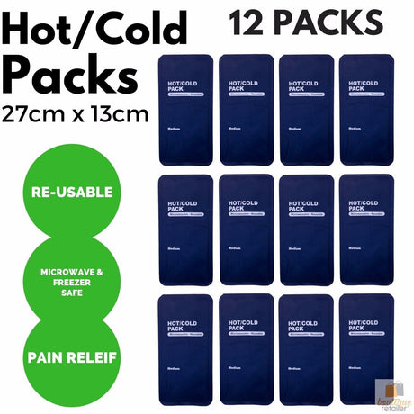 12x HOT COLD PACK First Aid Reusable Ice Heat Gel Packs Microwave Relief BULK