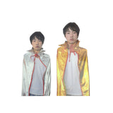 Metallic Orange Vampire Cape with Collar for Halloween Costumes and Dress-Up Events