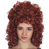 Burgundy Long Curly Wig for Cosplay and Costume Parties - Wavy Fancy Dress Accessory