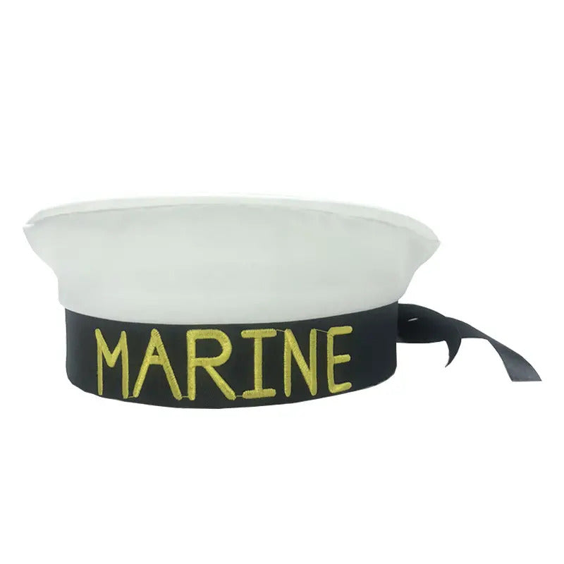 Adorable Mini Nautical Hat for Costume Parties - Black/White