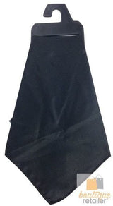 Men's Formal Satin Pocket Square Handkerchief - Classic Black for Weddings