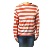 Kids Red and White Striped Wenda Costume Top - Perfect for Dress-Up Parties and Book Week (Small, 4-6 Years)