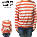 Kids Red and White Striped Wenda Costume Top - Perfect for Dress-Up Parties and Book Week (Small, 4-6 Years)