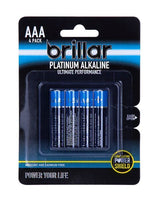 4-Pack High-Performance AAA Platinum Alkaline Batteries for Household and Office Use